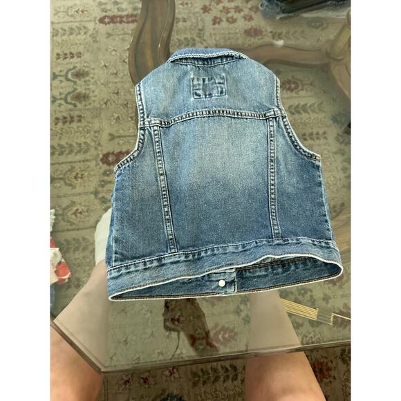 Gap Kids Blue 100% Cotton Button Front Denim Vest Size Small - Picture 9 of 9